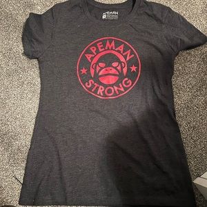 Apeman Strong powered by rage womans tee